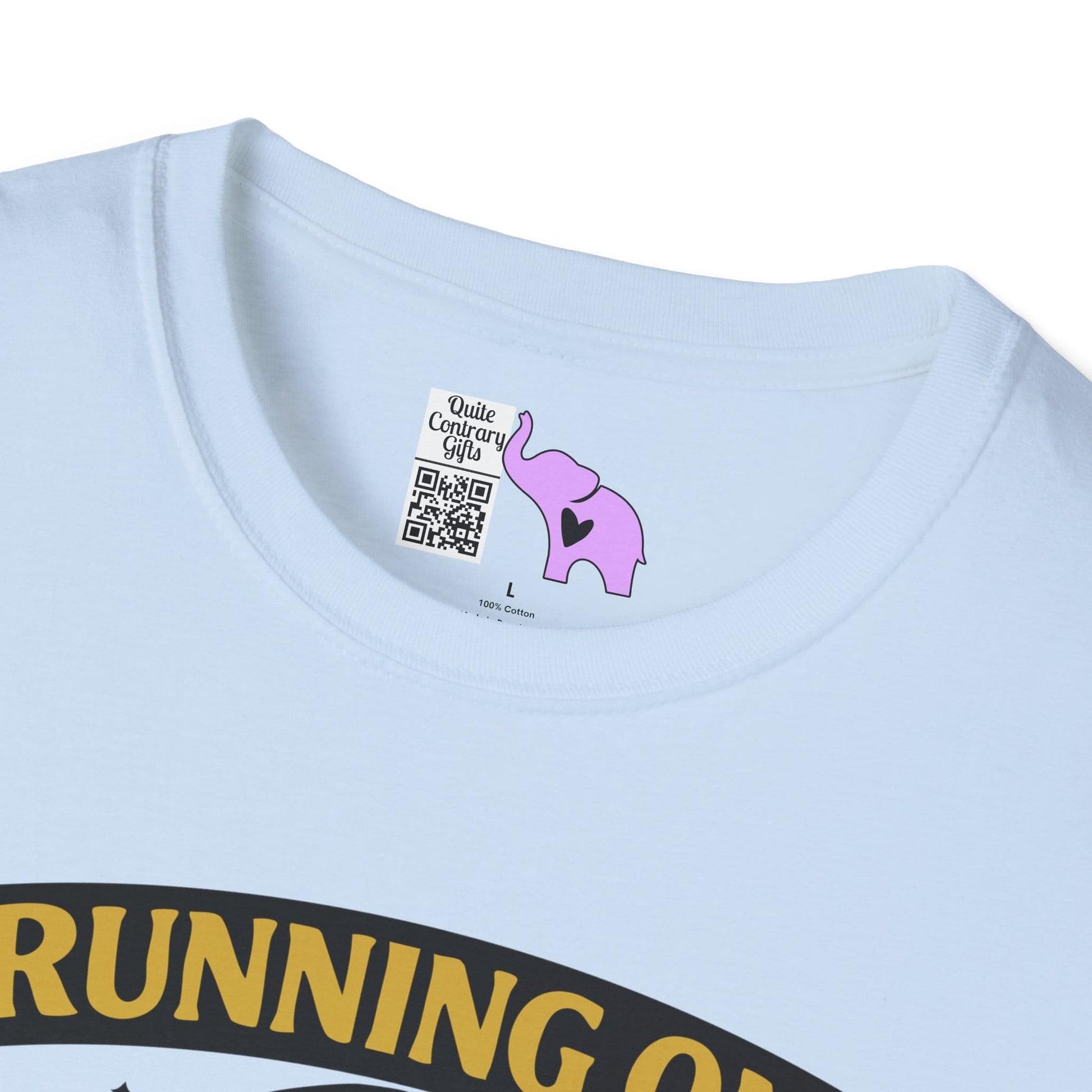Running on Caffeine and Sarcasm (Roses) Adult T-shirt