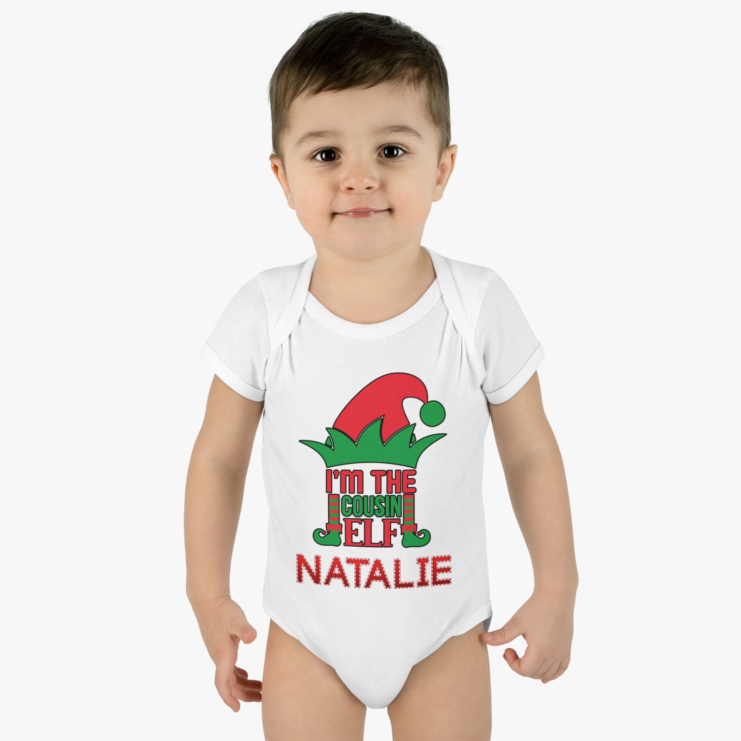 I'm The Cousin Elf Infant Baby Rib Bodysuit