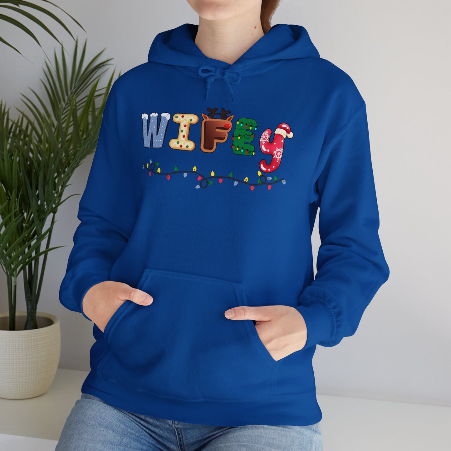 Christmas Wifey Adult Heavy Blend™ Hooded Sweatshirt