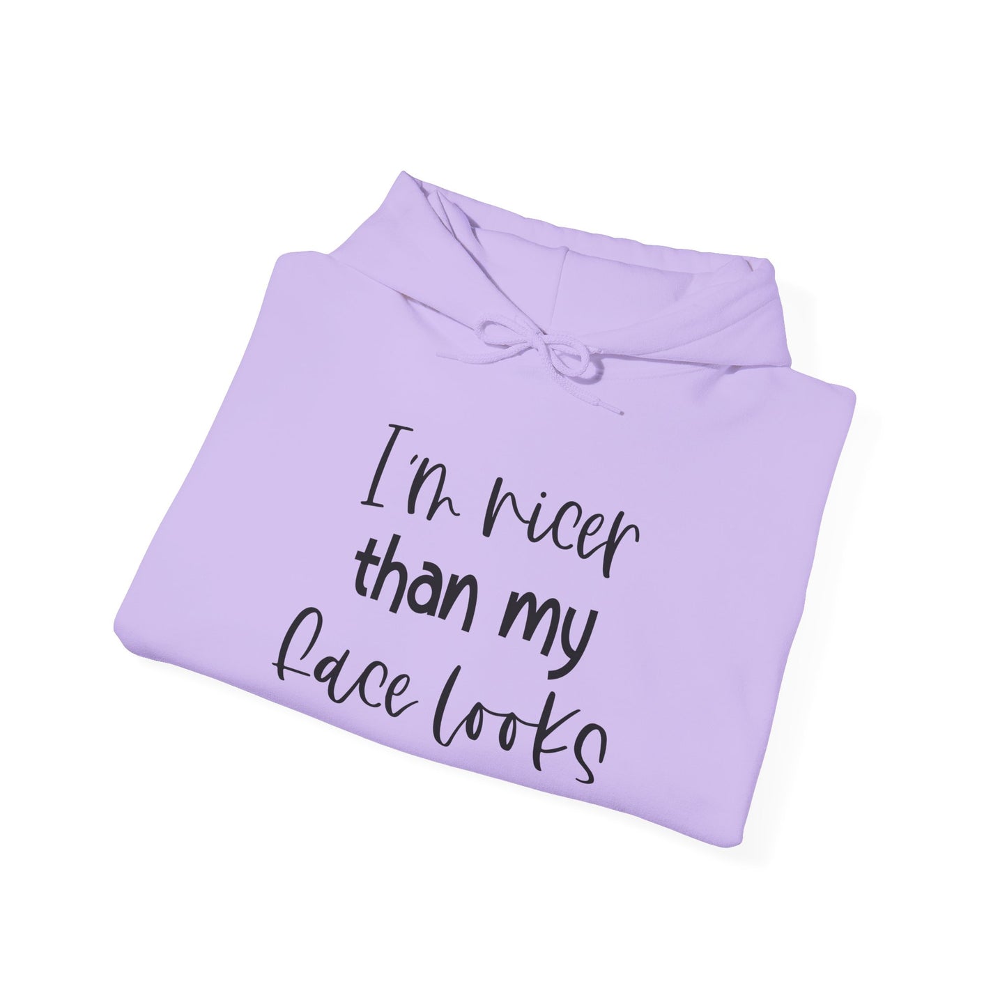 I'm Nicer Than My Face Looks Heavy Blend™ Hooded Sweatshirt