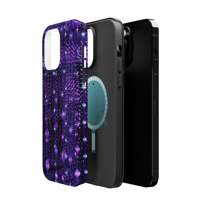 Purple Raindrops MagSafe® Compatible Tough Case for iPhone