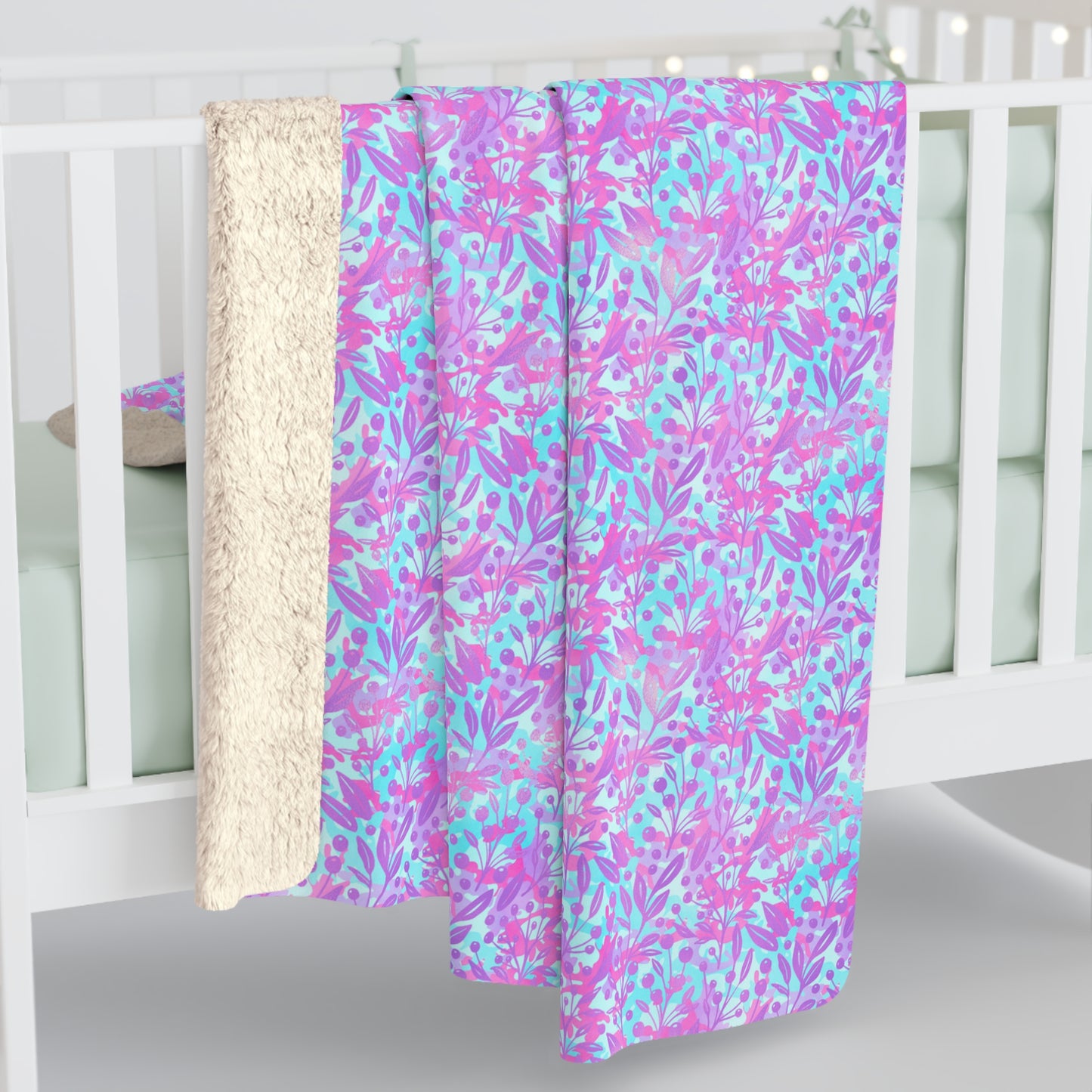 Sweet Berry Bloom Fleece Blanket