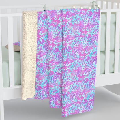 Sweet Berry Bloom Fleece Blanket