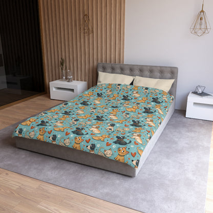 Paws & Whiskers Microfiber Duvet Cover
