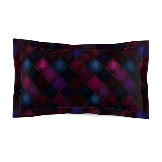 Velvet Patchwork Print Microfiber Pillow Sham
