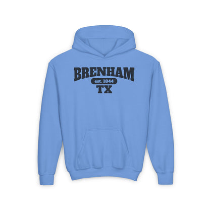 Brenham Tx Est. 1844 Youth Heavy Blend Hoodie