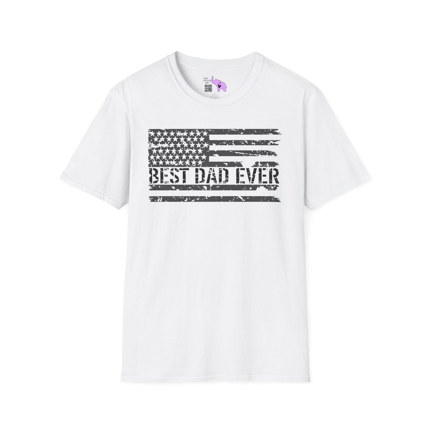 Best Dad Ever (Flag) Adult T-shirt