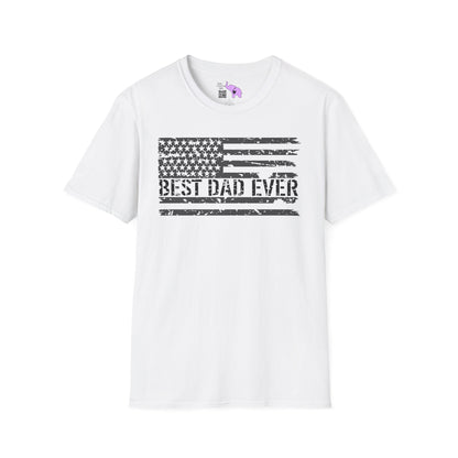 Best Dad Ever (Flag) Adult T-shirt