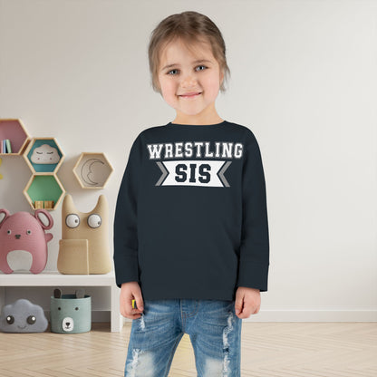Wrestling Sis Toddler Long Sleeve Tee