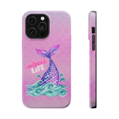 Pink Mermaid Life MagSafe® Compatible Tough Case for iPhone