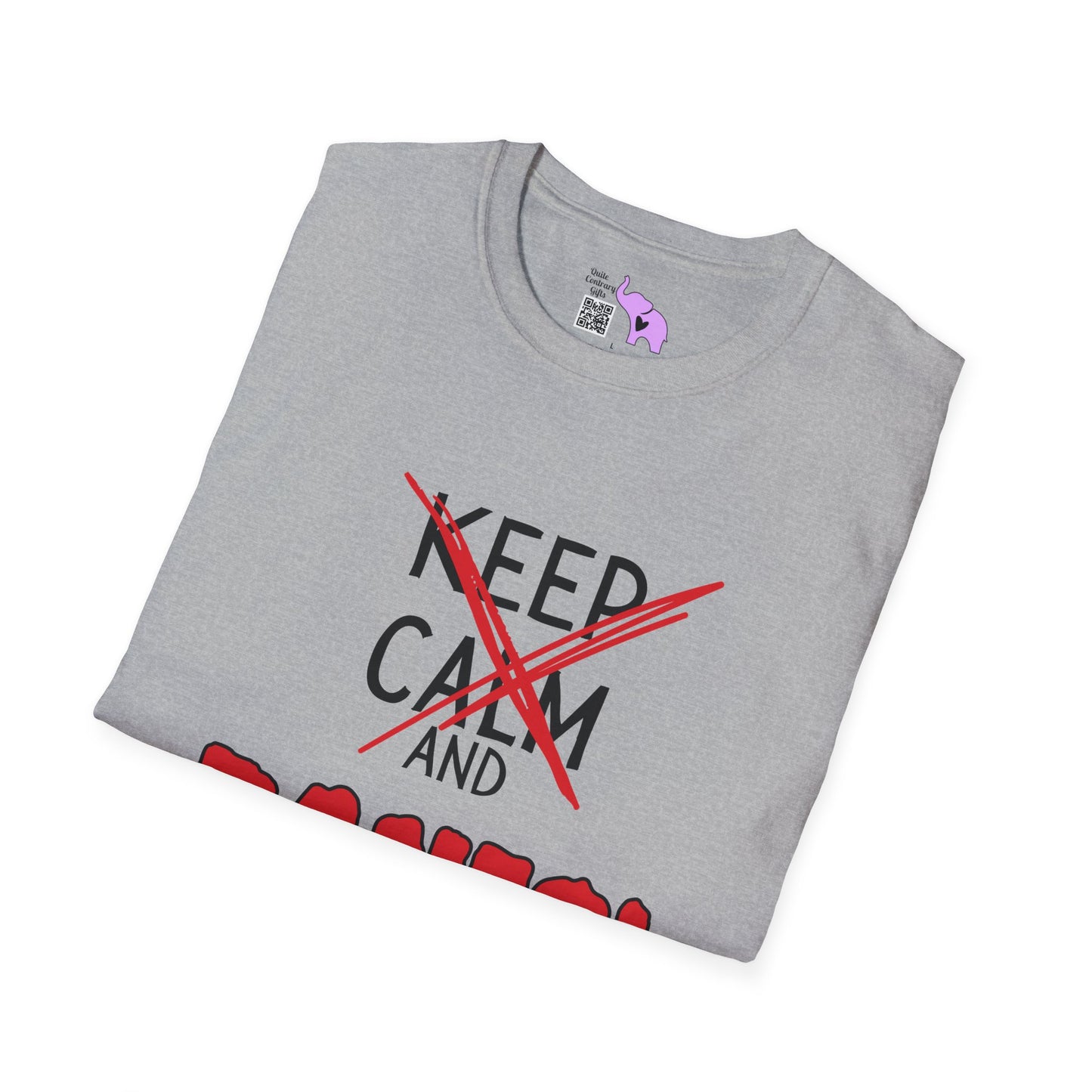 Keep Calm and Panic Adult T-shirt