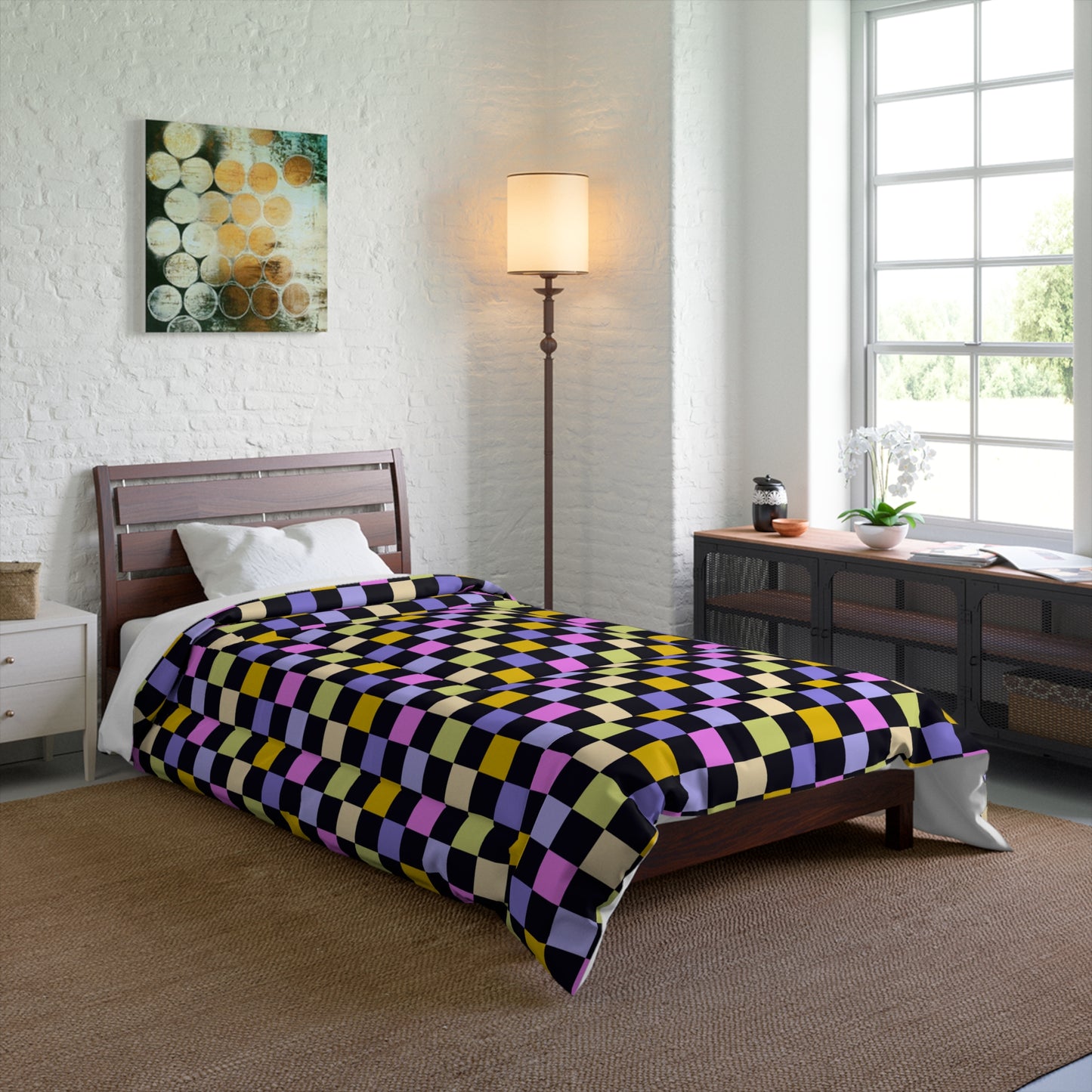 Joyful Checkerboard Comforter