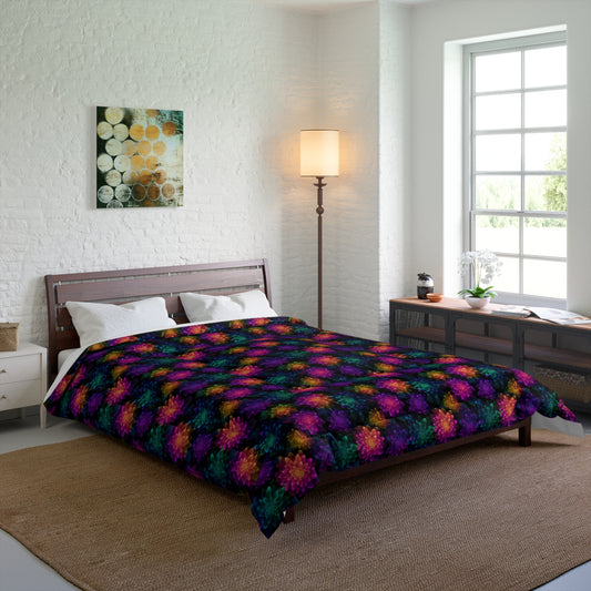 Neon Lotus Blooms Basic Bedding Set