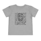 I Am Five Typography Toddler Tee