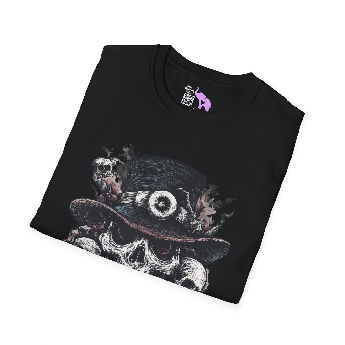 Creepy Skulls w/Top Hat Adult T-shirt