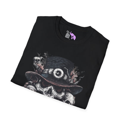 Creepy Skulls w/Top Hat Adult T-shirt