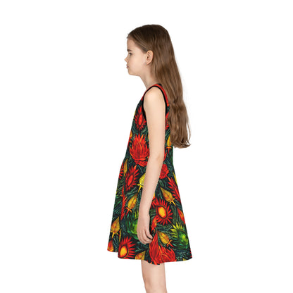 Joyful Burst Girls' Sleeveless Sundress