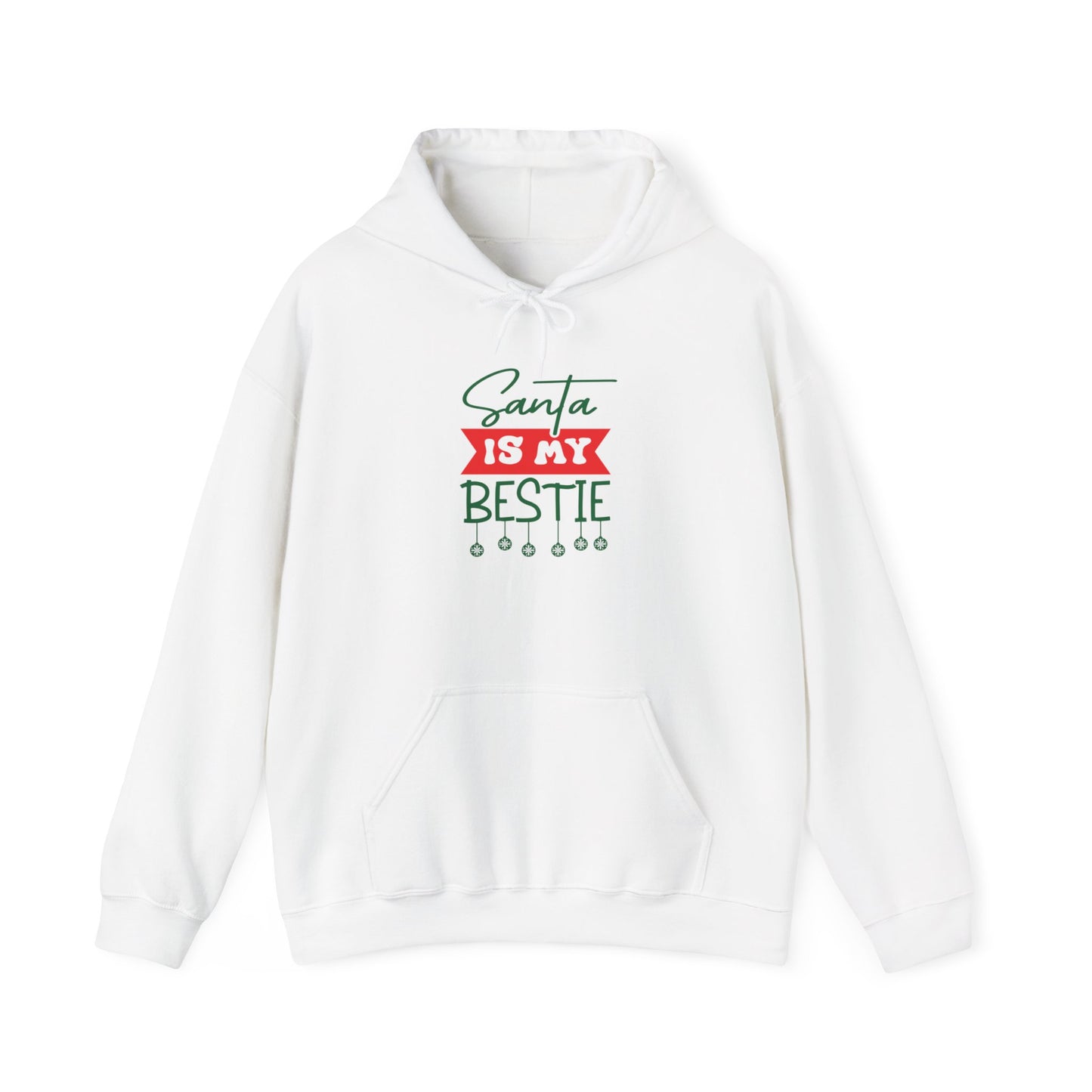 Santa Is My Bestie Adult Heavy Blend™ Hooded Sweatshirt