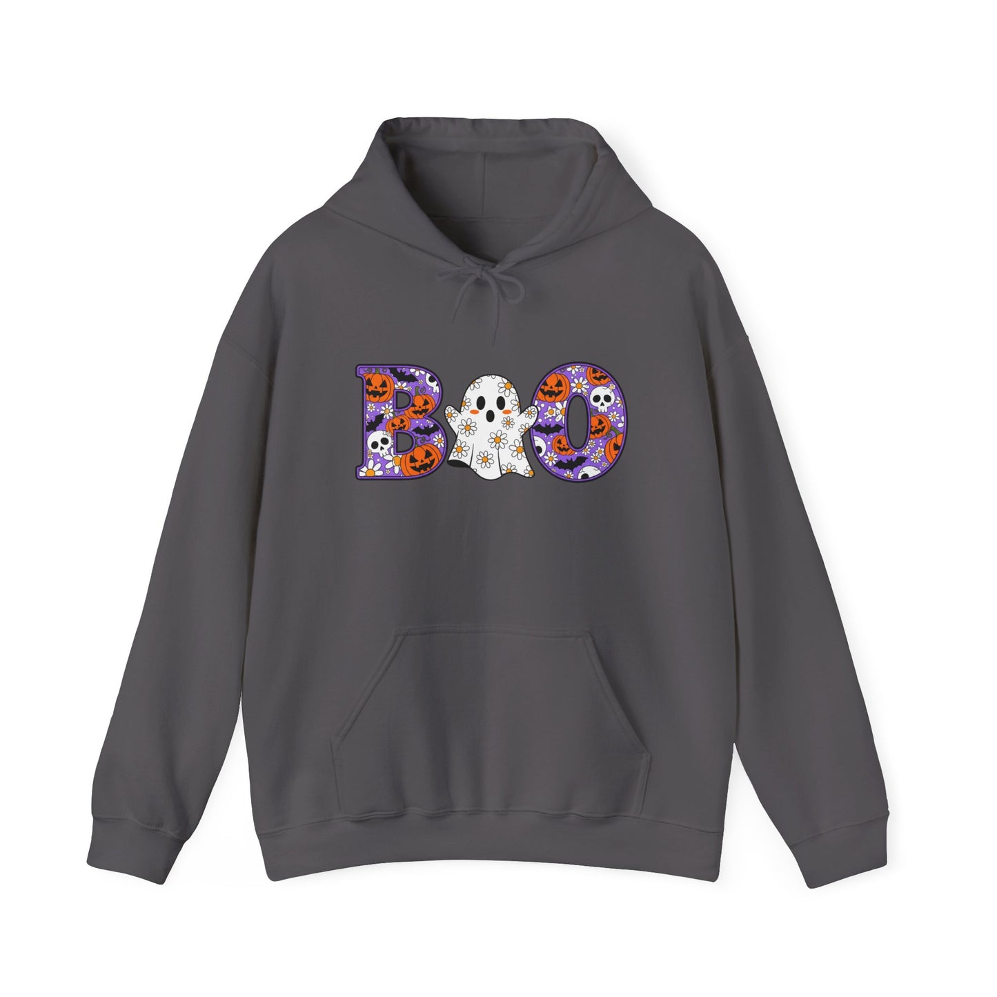 Cute Floral Boo w/Ghost Heavy Blend™ Hooded Sweatshirt