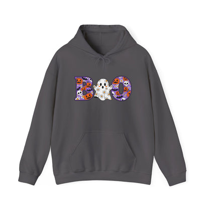 Cute Floral Boo w/Ghost Heavy Blend™ Hooded Sweatshirt