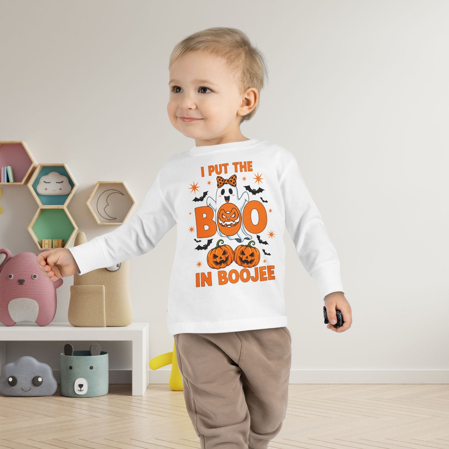 I Put the Boo in Boojee Toddler Long Sleeve Tee