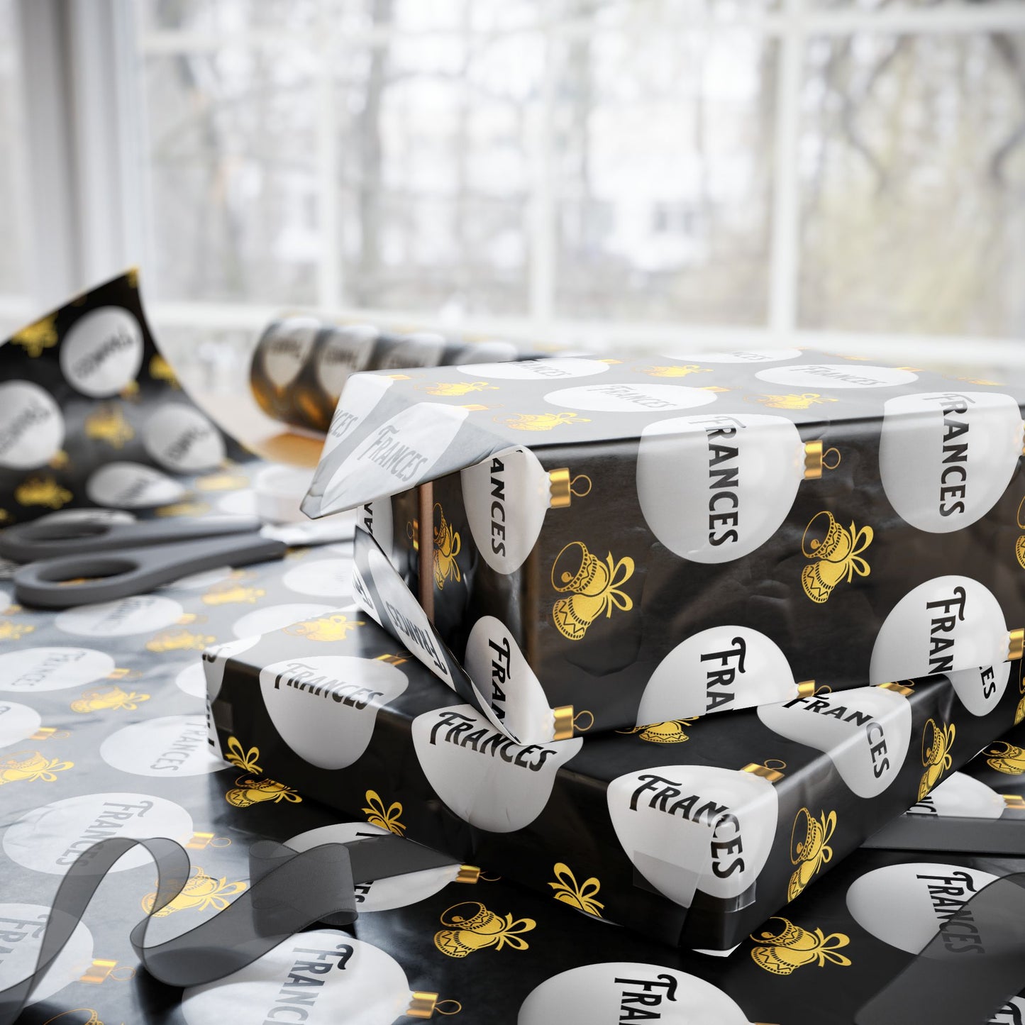 Winter Glam Custom Wrapping Paper (Frances)
