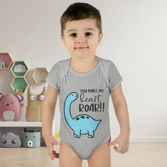 You Make My Heart Roar!! Baby Rib Bodysuit