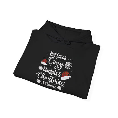 Hot Cocoa, Cozy Blankets & Christmas Movies Adult Heavy Blend™ Hooded Sweatshirt