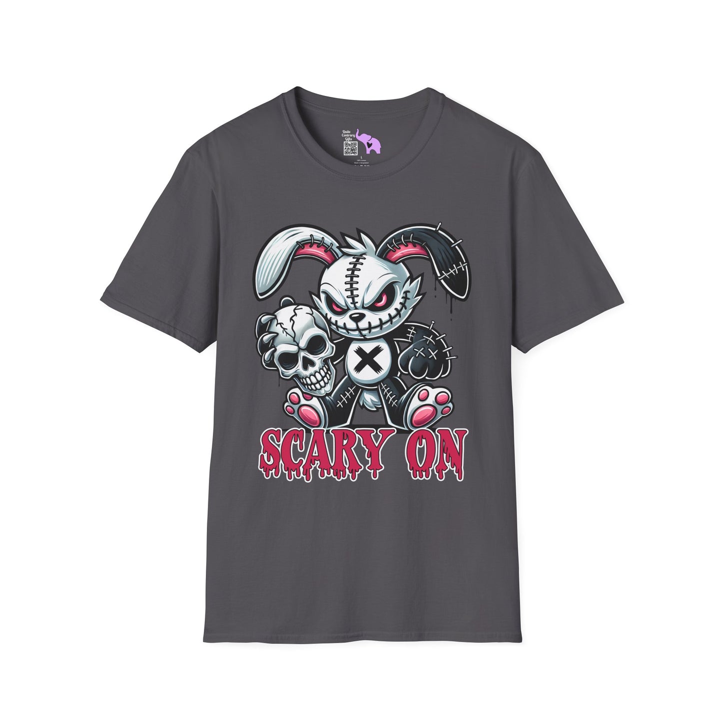 Scary On Voodoo Bunny Adult T-shirt