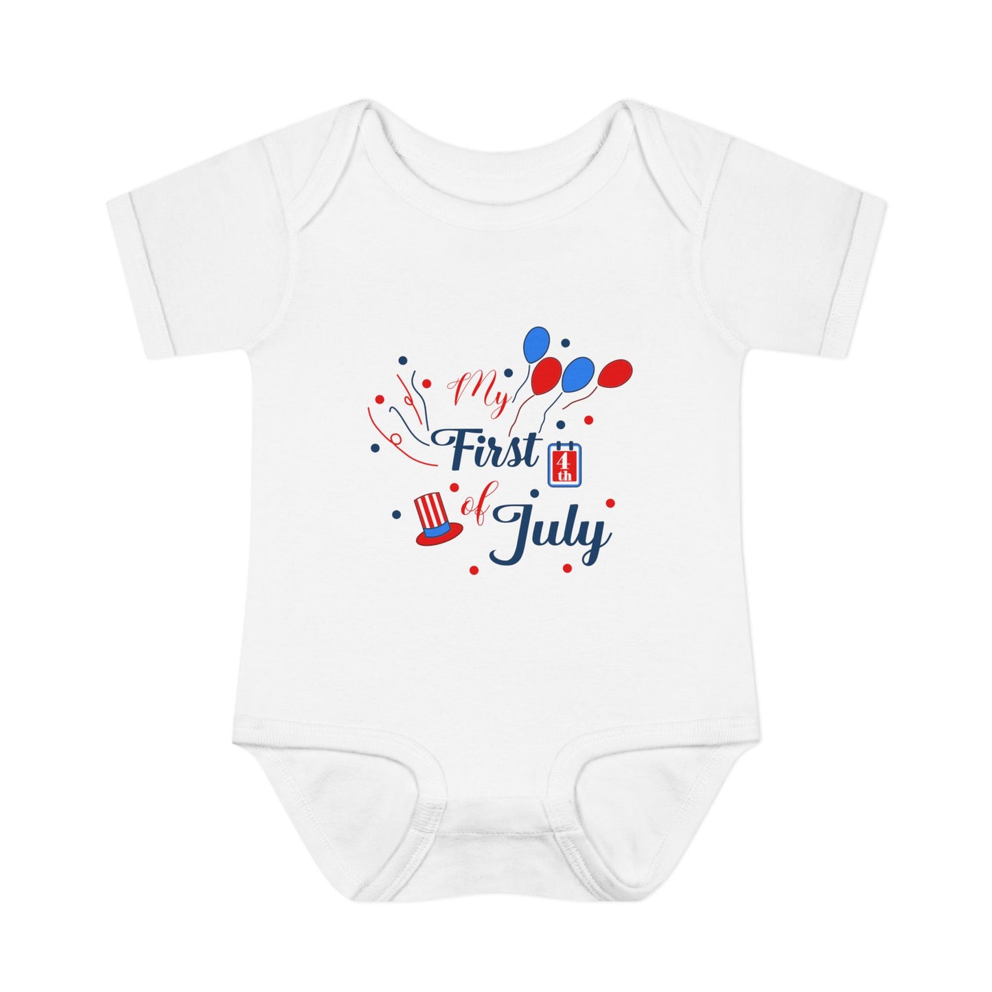 My First 4th of July 2 Baby Rib Bodysuit