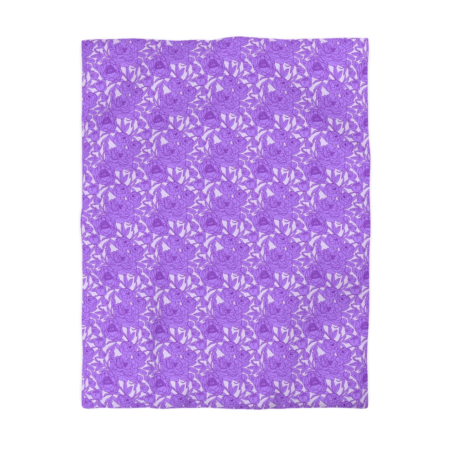 Lavender Peony Symphony Microfiber Duvet Cover