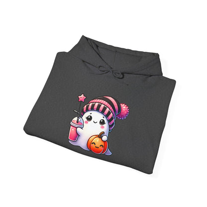 Cute Ghost w/Pumpkins Heavy Blend™ Hooded Sweatshirt