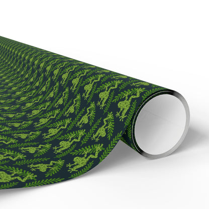 Emerald Canopy Frogs Wrapping Paper