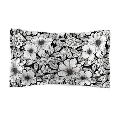 Black & White Forget-Me-Nots Duvet Bedding Set