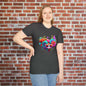 Colorful Flowers/Heart Kitten T-shirt