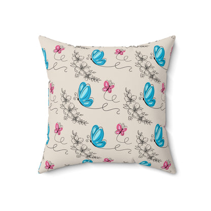 Butterfly Doodles Throw Pillow