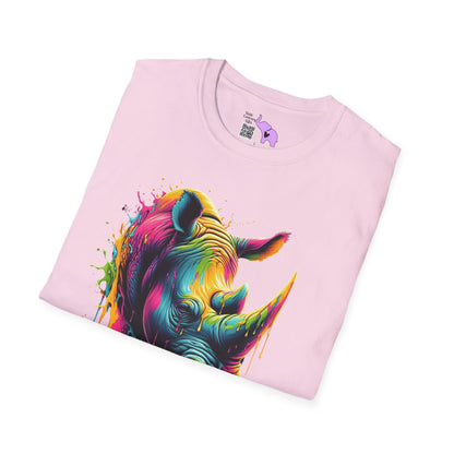 Colorful Rhino Adult T-shirt