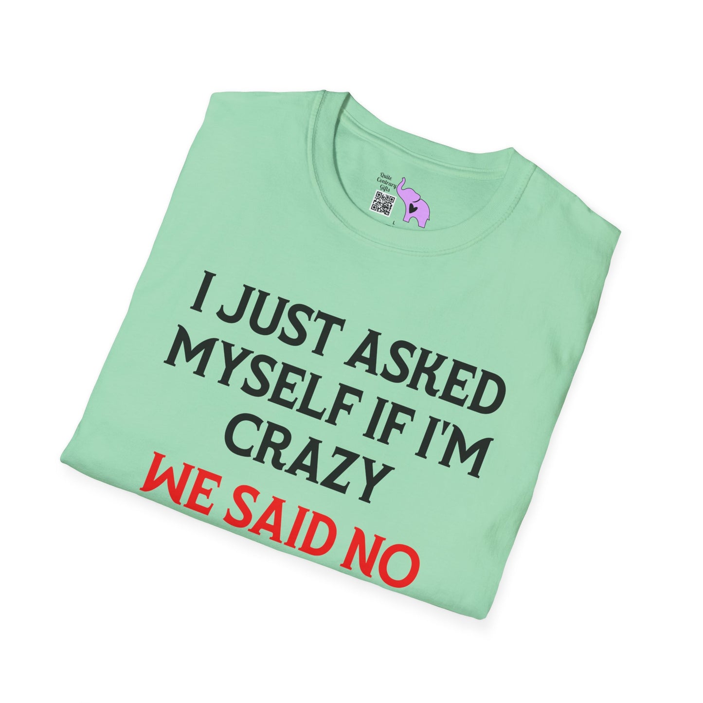 I Just Asked Myself If I'm Crazy We Said No Adult T-shirt