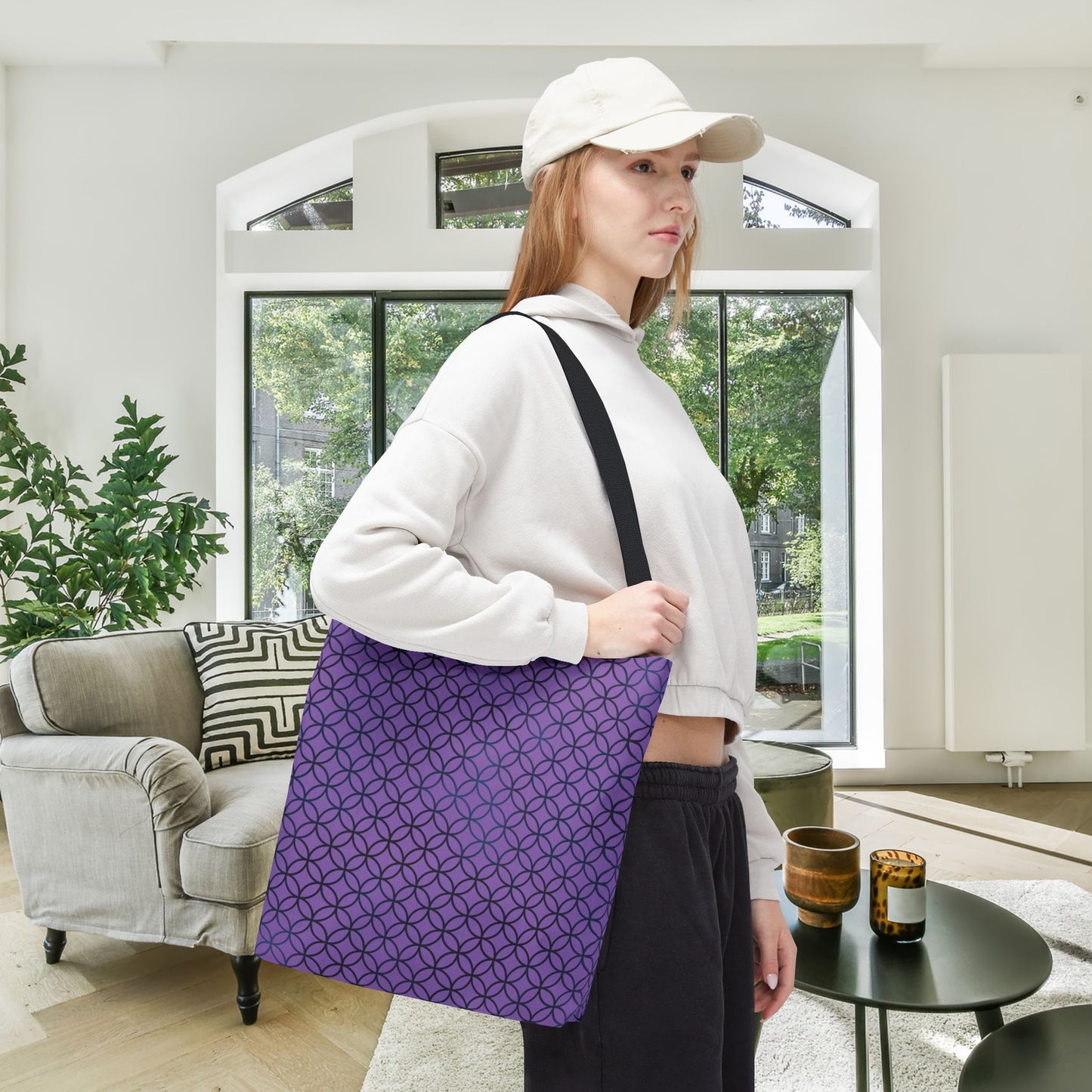 Amethyst Interlock Canvas Tote Bag