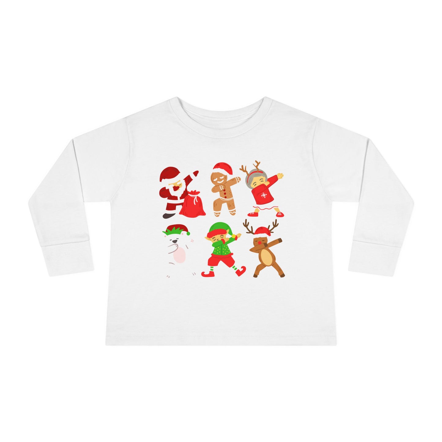 Dabbing Santa Crew Toddler Long Sleeve Tee