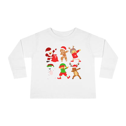 Dabbing Santa Crew Toddler Long Sleeve Tee