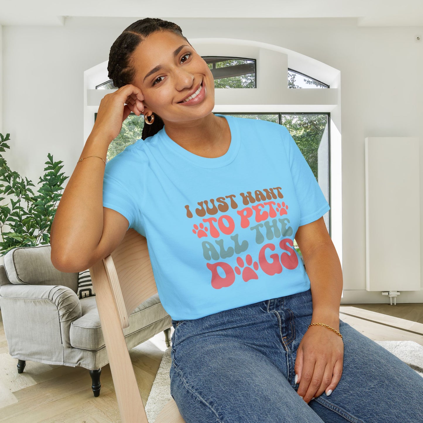 I Just Want To Pet All The Dogs Adult T-shirt