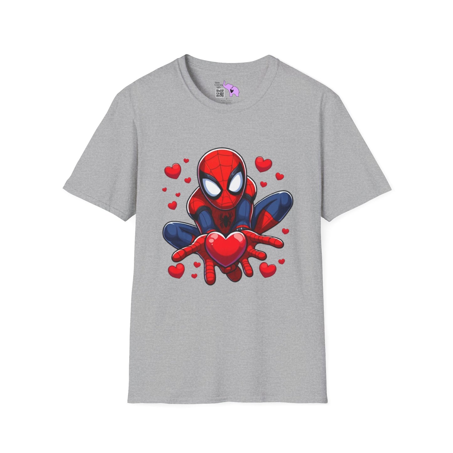 Valentines Spiderman Adult T-shirt