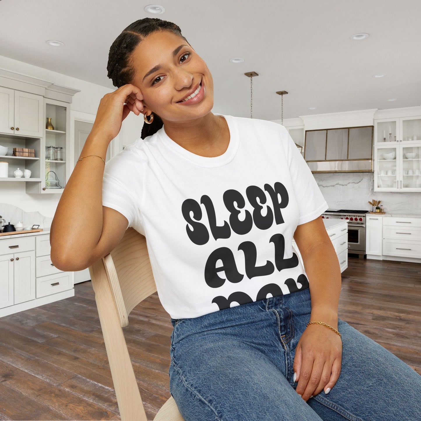 Sleep All Day Adult T-shirt
