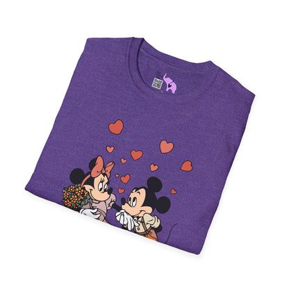 Valentine Mickey Loves Minnie Adult Tshirt