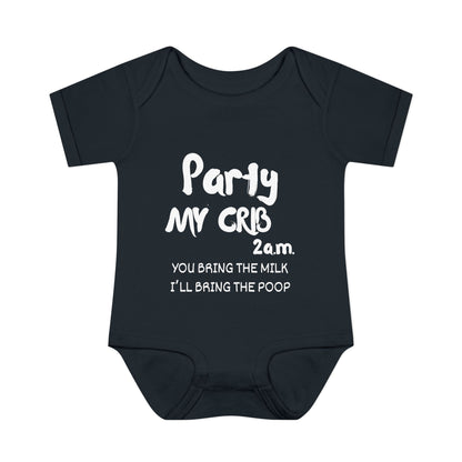 Party My Crib 2AM Infant Baby Rib Bodysuit