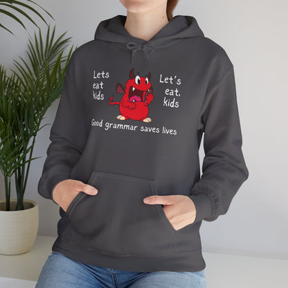 Let's Eat Kids Grammar Saves Lives Heavy Blend™ Hooded Sweatshirt