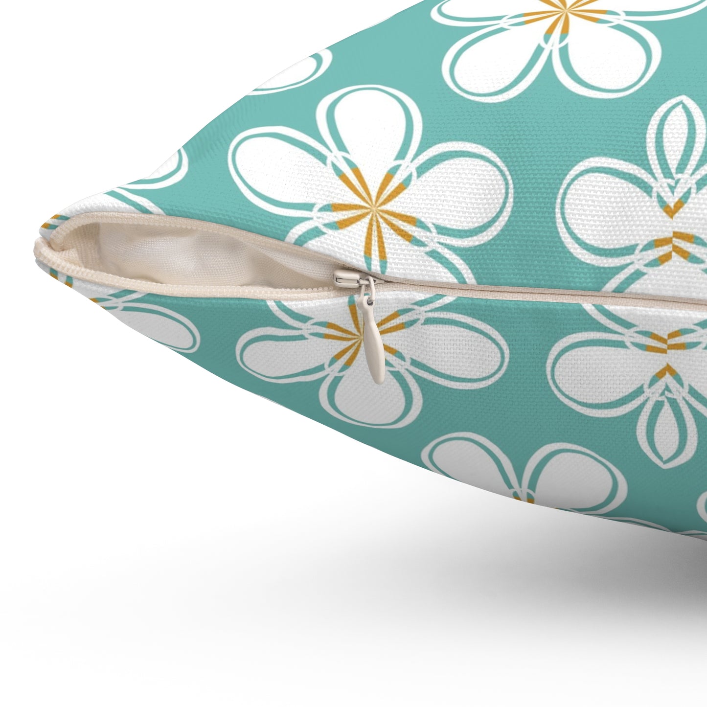 Tealberry Blooms Throw Pillow