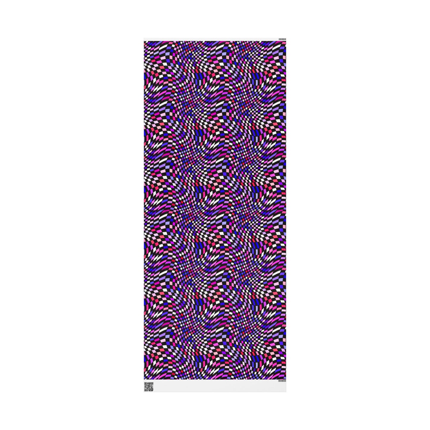 Warped Purple Checkered Wrapping Paper