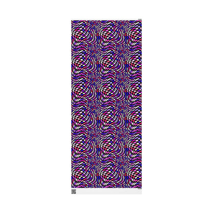 Warped Purple Checkered Wrapping Paper